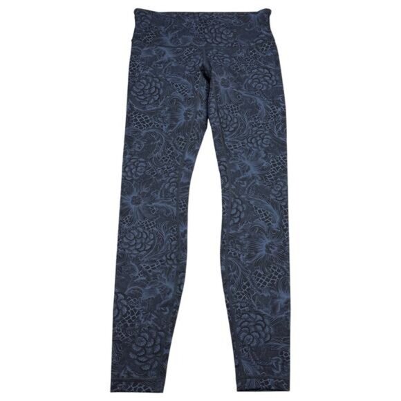 Lululemon Wunder Under Low-Rise Tight 28" Nouveau Mach Blue Black Size 6 - Picture 4 of 10